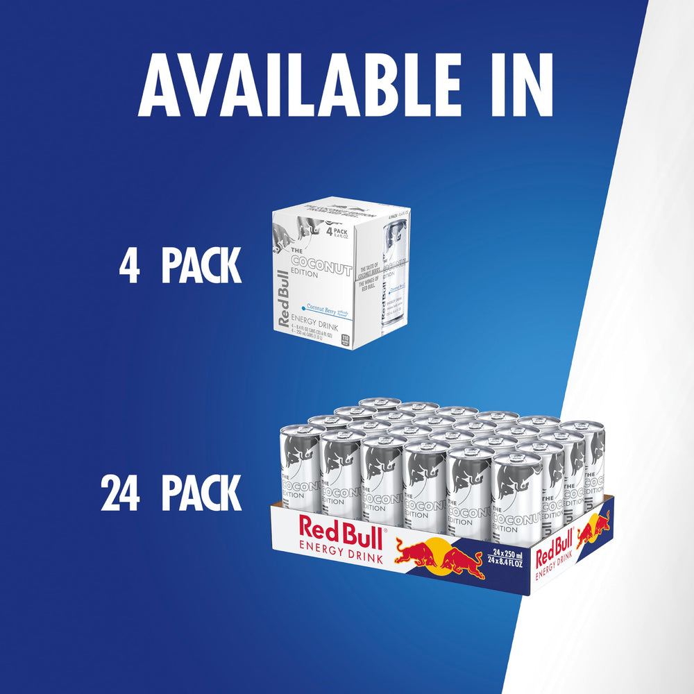 Red Bull aluminum can with recycling symbol showing eco-friendly benefit