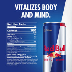 Red Bull open top with visible can rim ready to drink for refreshment