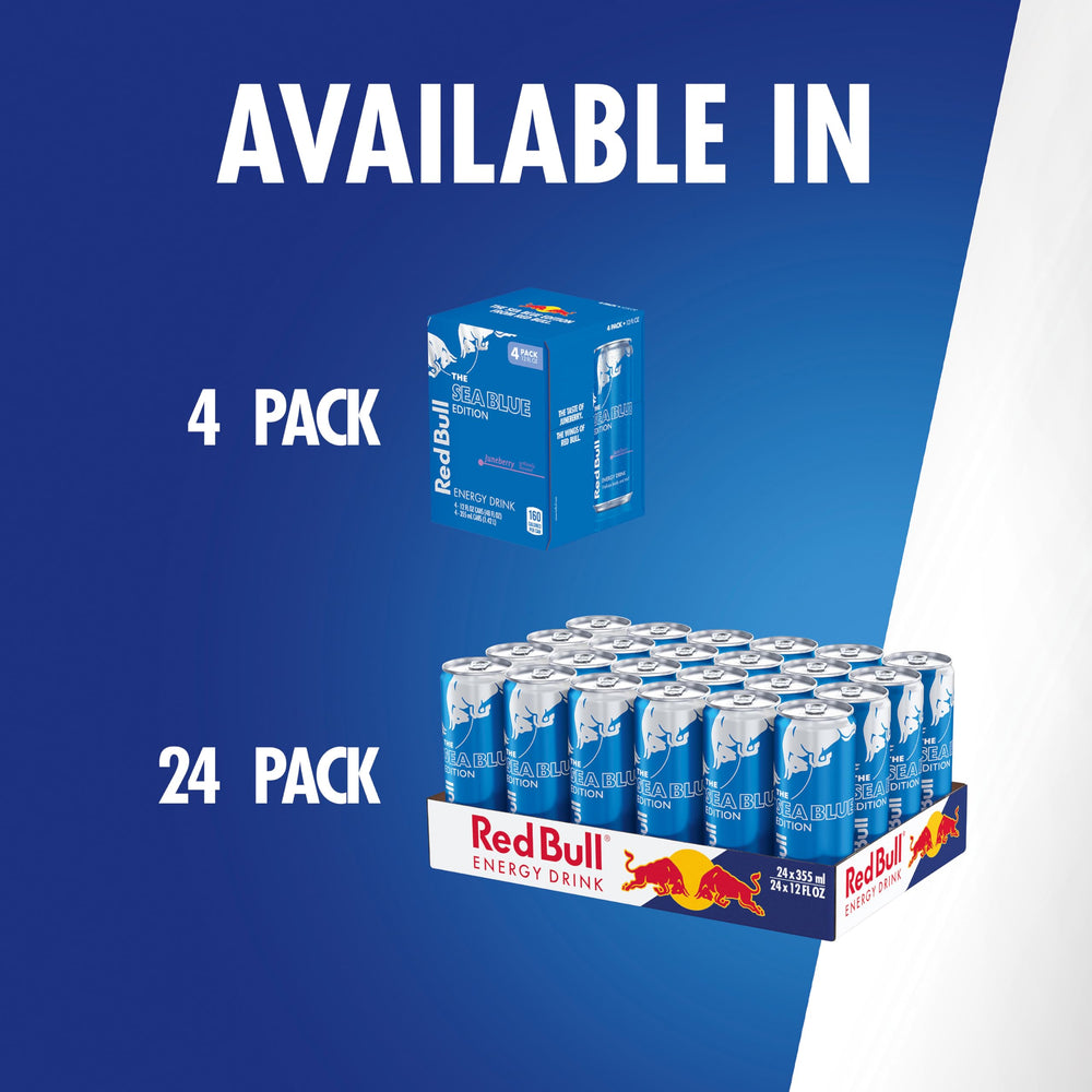 Red Bull Sea Blue can in a gaming setup showing focus and energy support