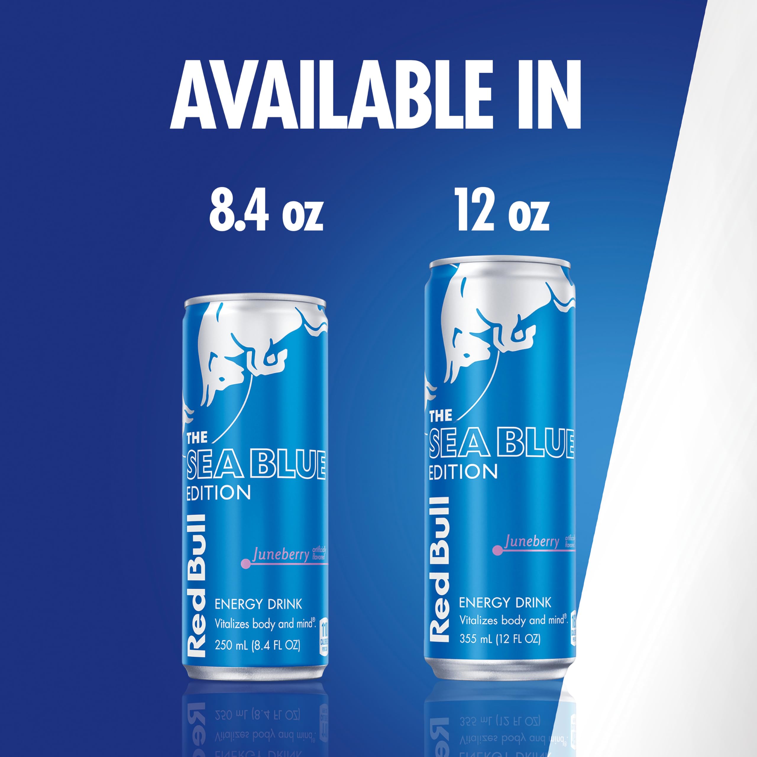 Red Bull Sea Blue used in a colorful mocktail, demonstrating mixability and flavor pairing