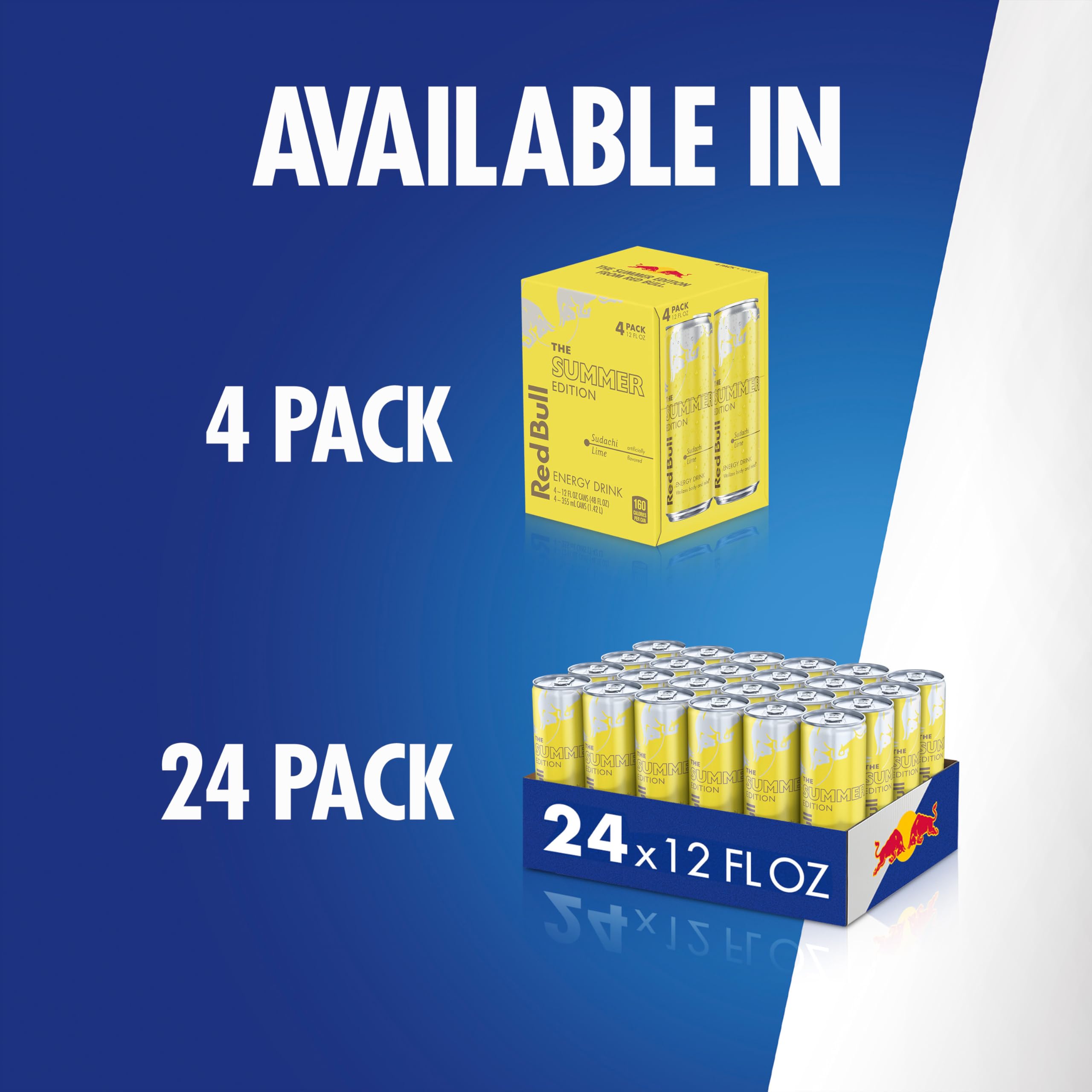 Red Bull can held in hand for size comparison and easy portability benefit