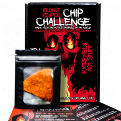 Red Hot Reaper chip close-up showing fiery seasoning texture for intense flavor preview