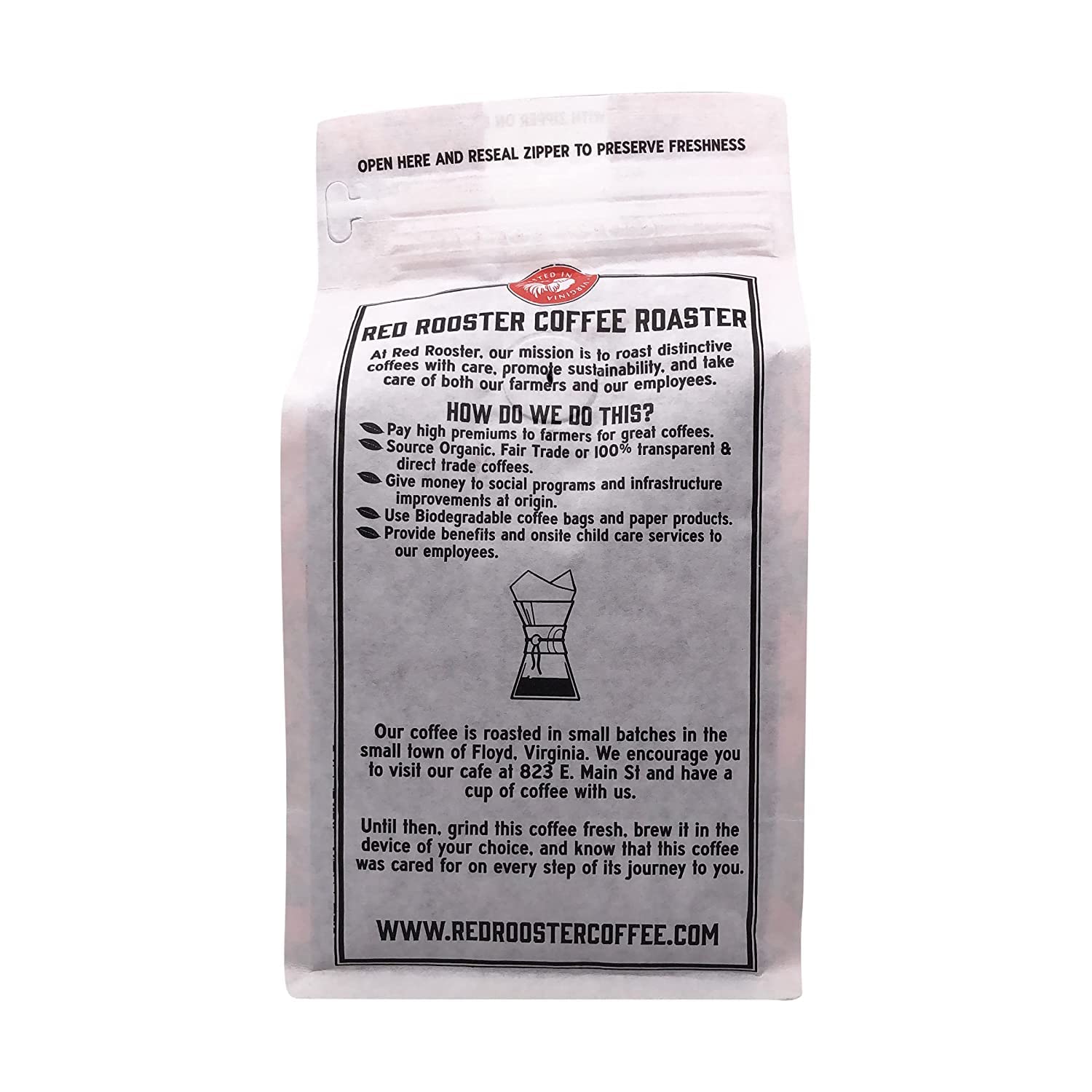 Red Rooster Coffee espresso shot showing crema and chocolate-forward extraction benefit