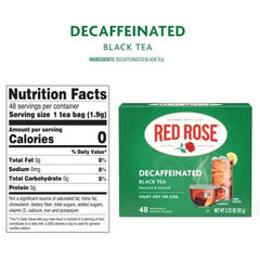 red rose tea bag steeping in cup demonstrating easy preparation