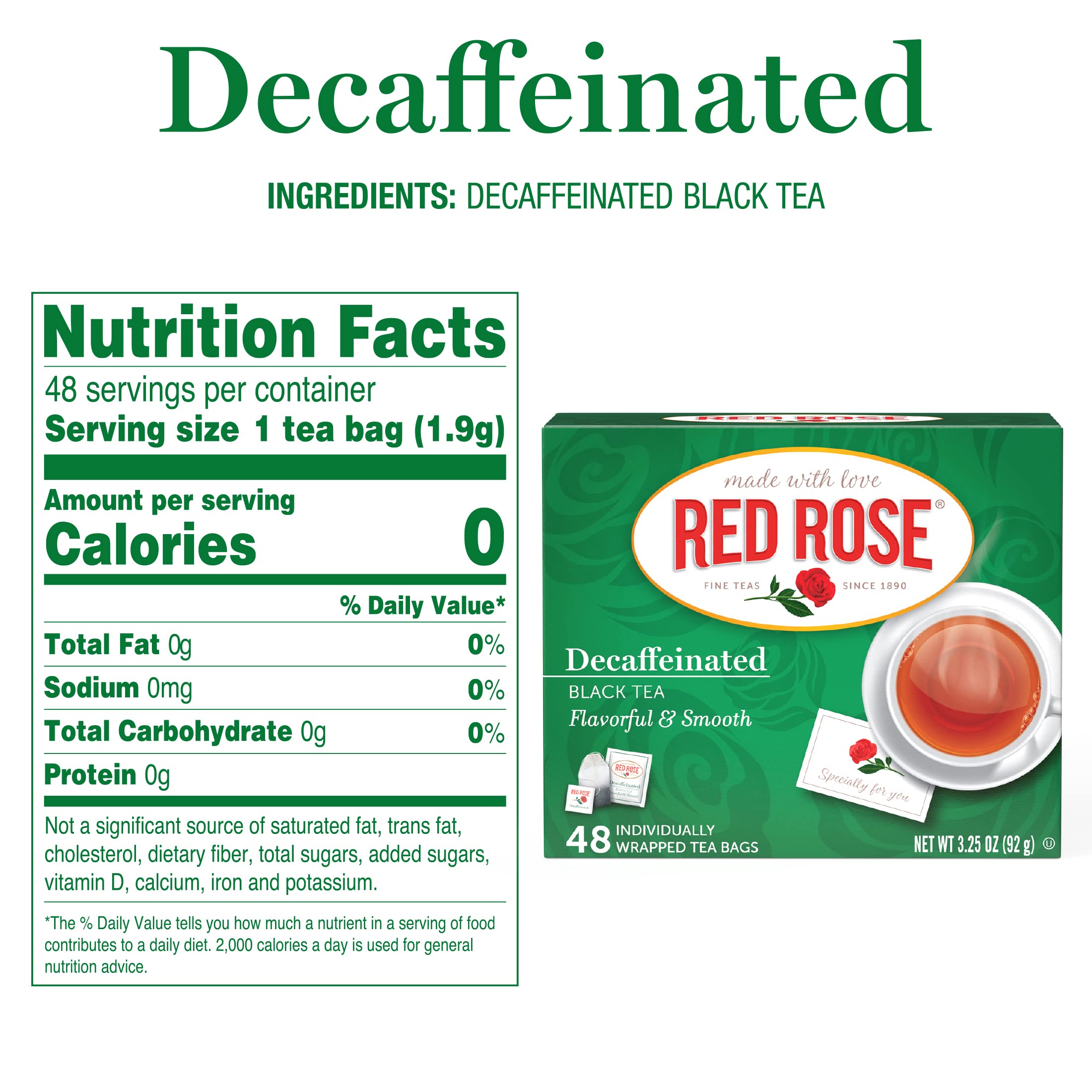 Wrapped Red Rose tea bag detail preserving aroma and extended shelf life
