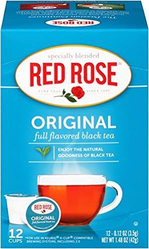Red Rose original K-Cups front packaging showing brand and count, convenient single-serve