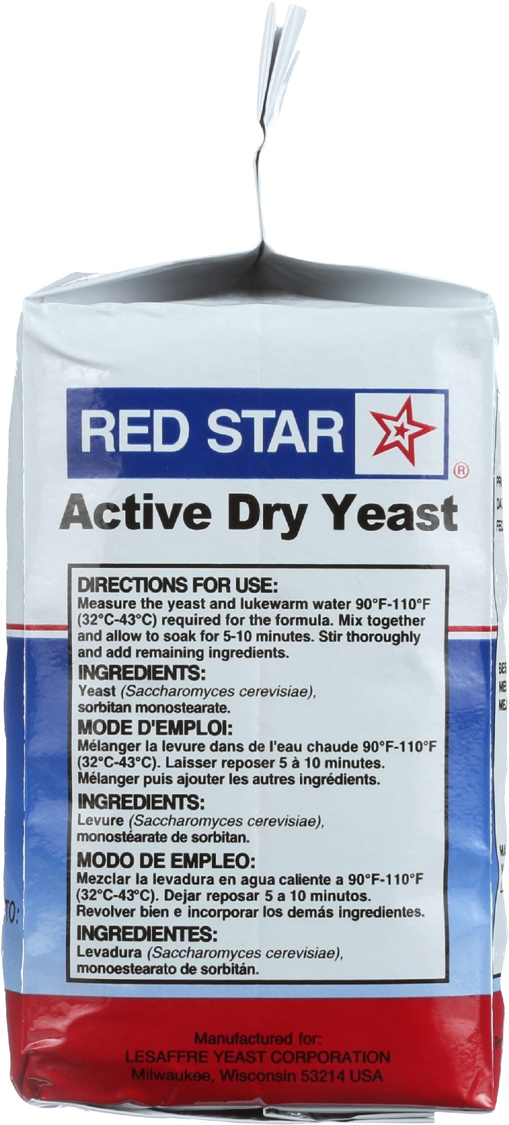 red star in kitchen dough rising on counter illustrating active yeast performance and better bread volume
