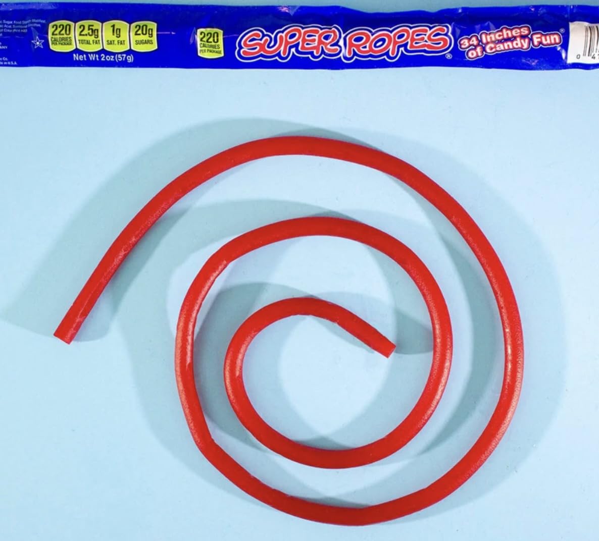 Close-up of Red Vines rope texture highlighting soft chewy benefit