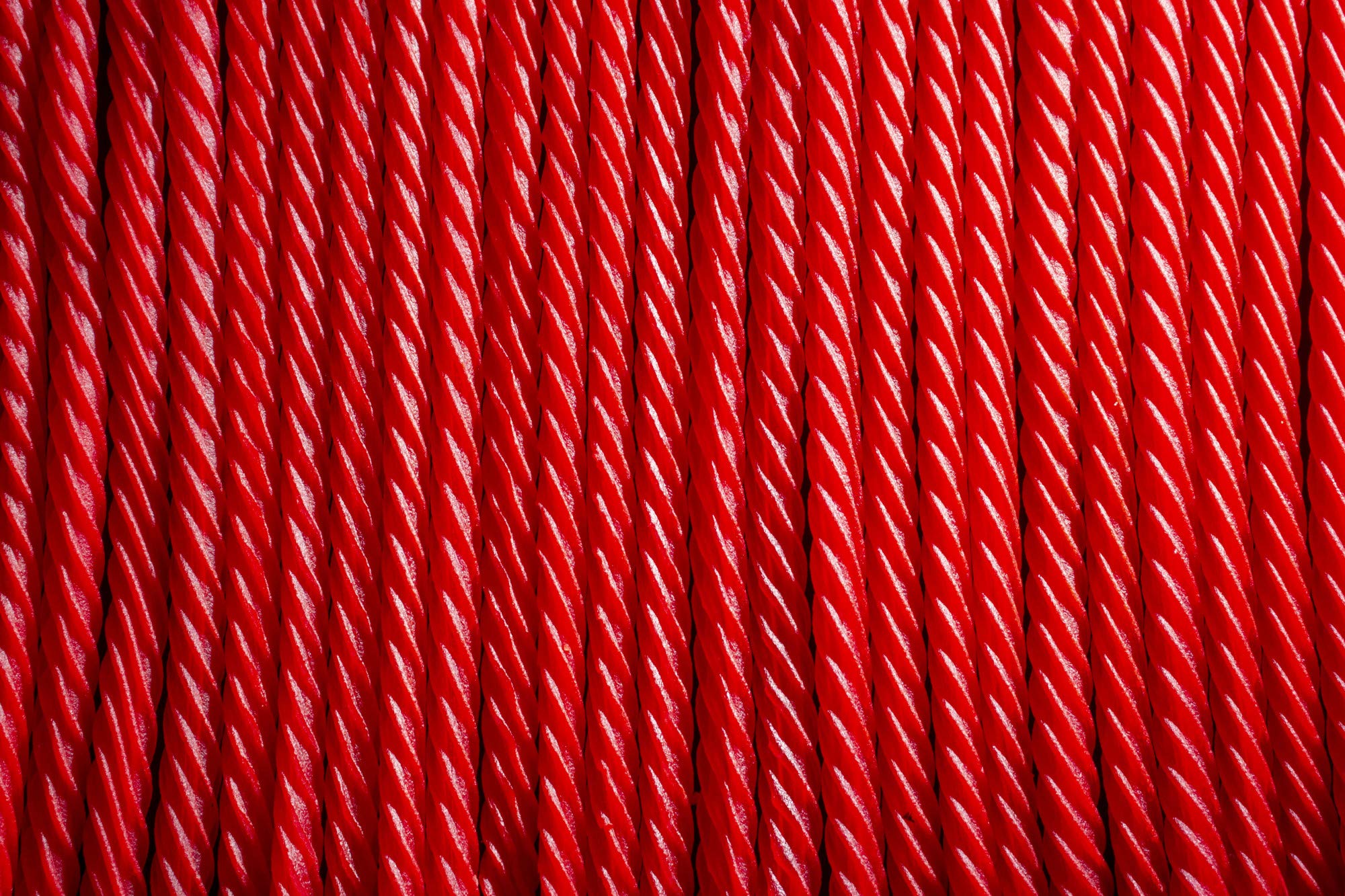 Red Vines close-up of twist texture highlighting soft chew and rich color