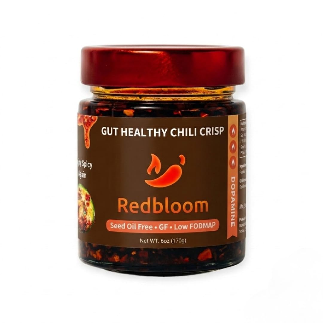 Redbloom jar front label showing premium branding and product identity benefits