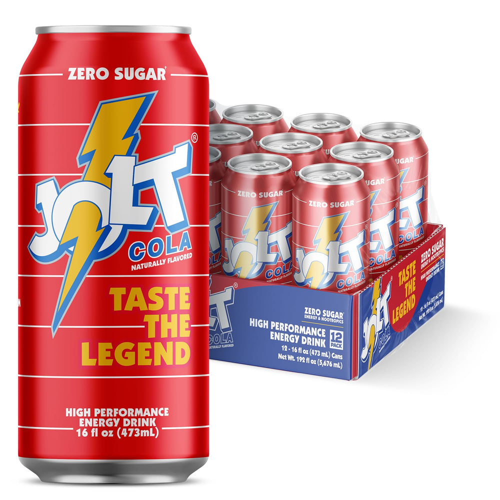 REDCON1 JOLT Cola front can showing branding and 200mg caffeine benefit
