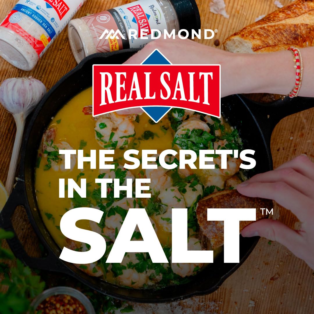 REDMOND salt used in kitchen setting showing seasoning versatility