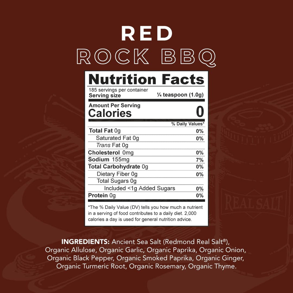 REDMOND bottle open with visible mineral rich Real Salt granules for authentic flavor