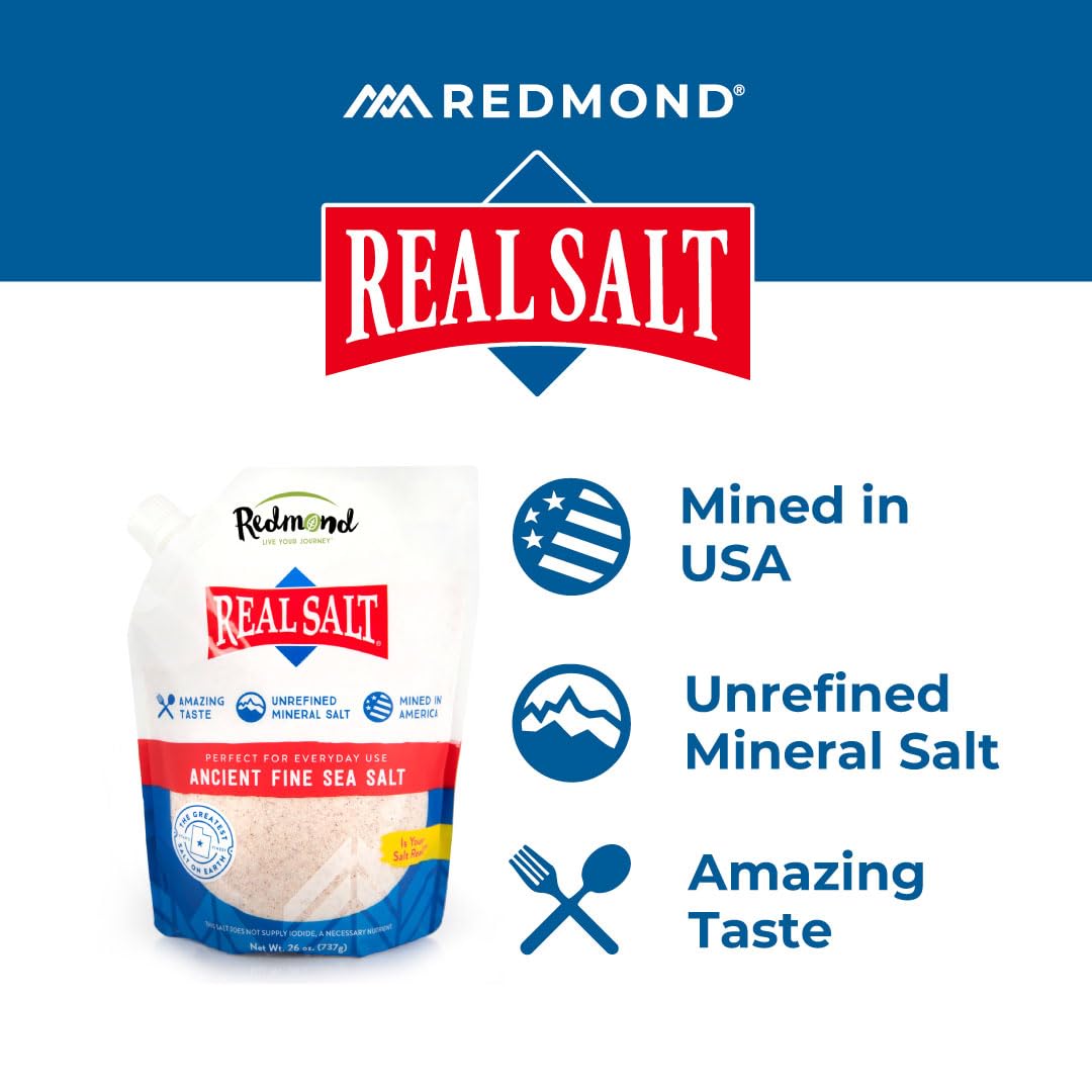 REDMOND pouring fine sea salt into saucepan to enhance flavor