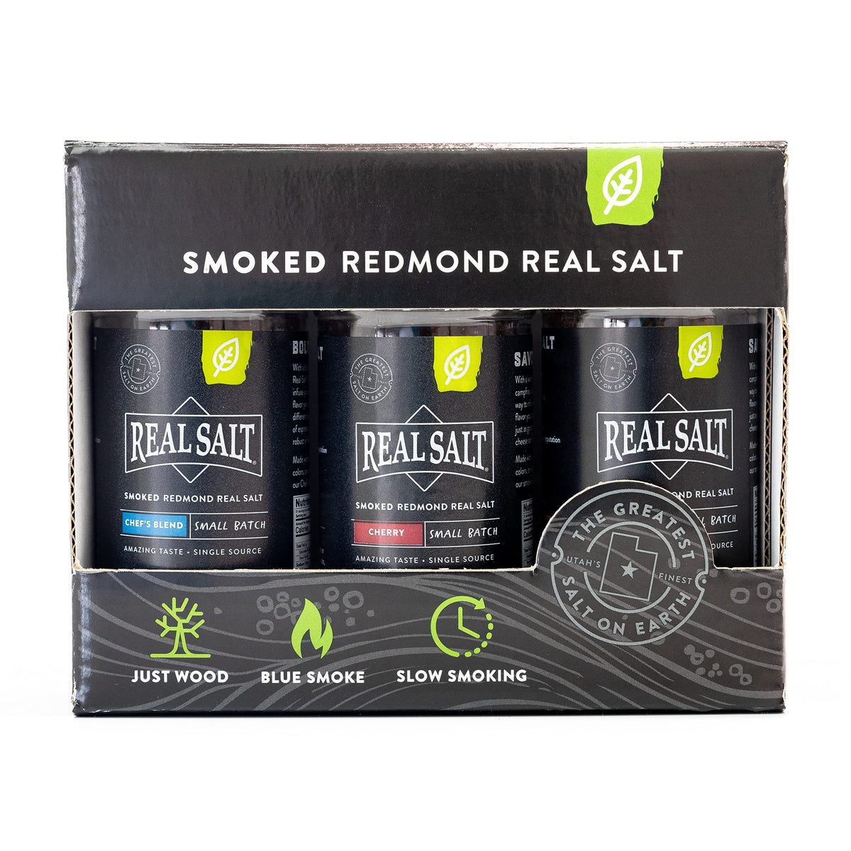 REDMOND front packaging trio showing gift-ready presentation and quality