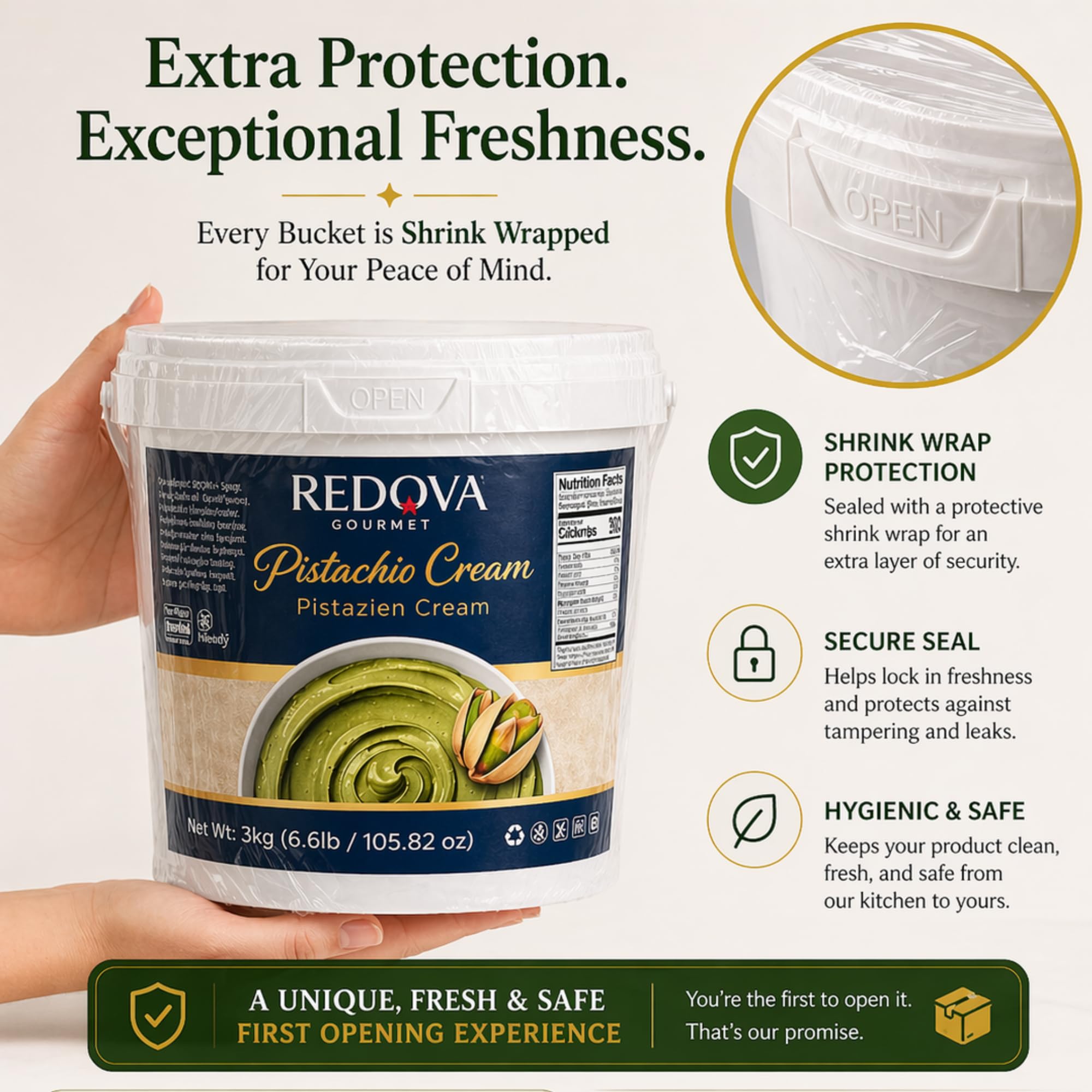 Redova blended into gelato mix, highlighting uniform flavor distribution