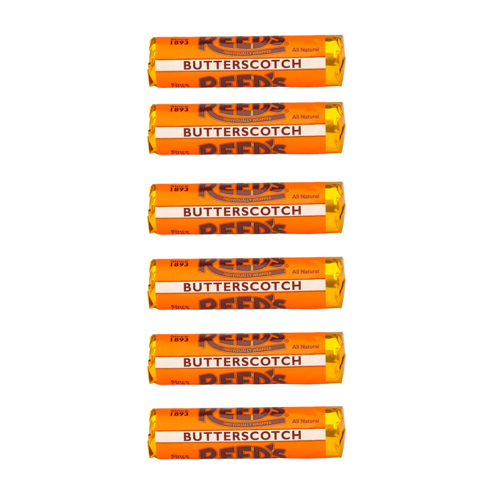 Reed's front packaging showing six rolls and classic brand for easy sharing