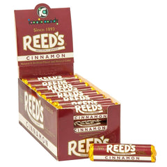 Reed's front packaging showing the 24-count cinnamon candy box and clear branding for easy selection