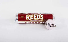 Close-up of a Reed's cinnamon roll wrapper and texture highlighting fresh, non-sticky packaging