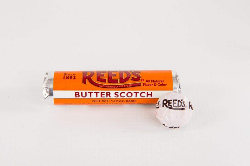 Reed's close-up of candy roll and individually wrapped pieces highlighting texture