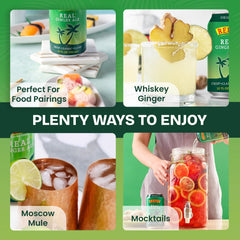 Open Reed's can with visible fizz showcasing refreshing carbonation and aromatic ginger
