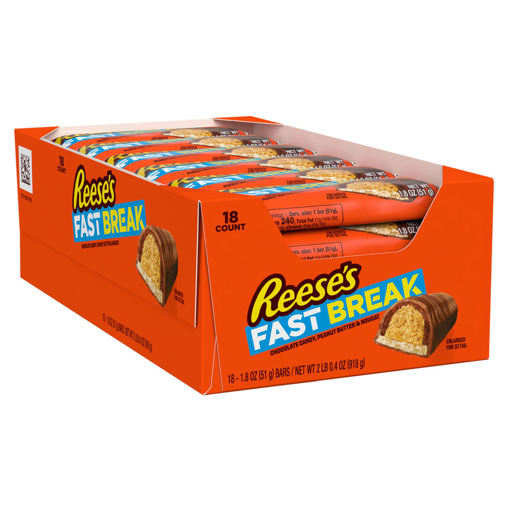Reese's nougat cross-section showing peanut butter layer and chewy texture appeal