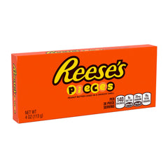 REESE'S theater box opened with pieces pouring out, easy serving benefit