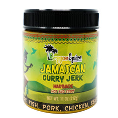 Reggae Spice front pouch showing label and heat level for quick identification and choice