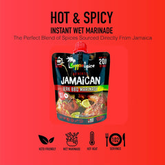 Reggae Spice label close-up highlighting gluten-free vegan keto benefits