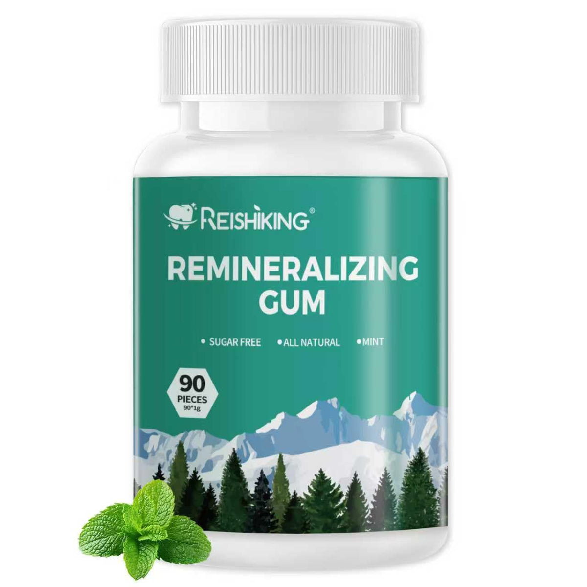 REISHIKING front tub packaging showing 90-piece supply and mint label for easy storage