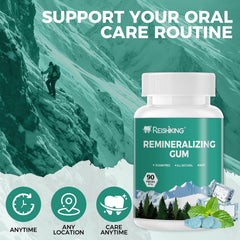 REISHIKING close-up gum piece texture highlighting smooth surface for consistent mineral release