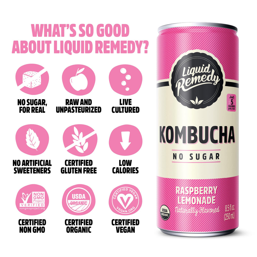 Remedy Ginger Lemon can detail showing label and spicy, zesty flavor benefit