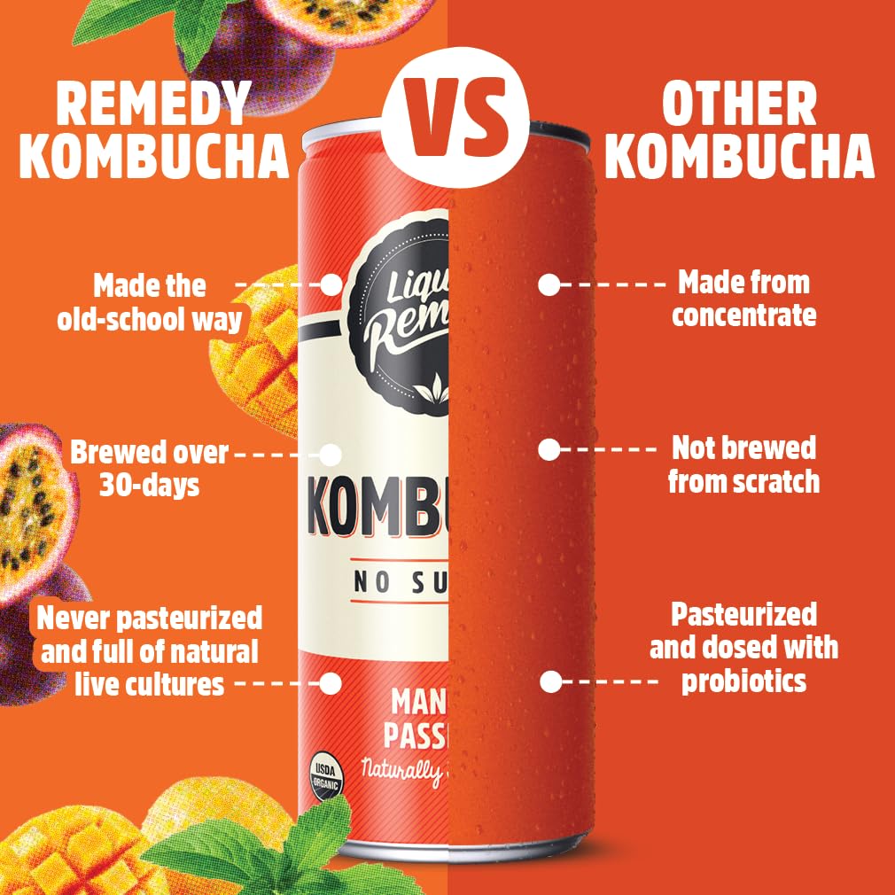 Remedy arrangement of mango and passion fruit ingredients illustrating natural flavor sources