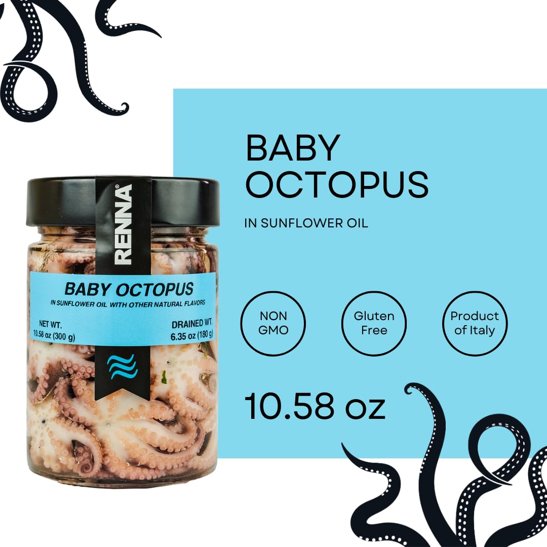 Renna octopus featured on a Mediterranean salad platter for serving idea