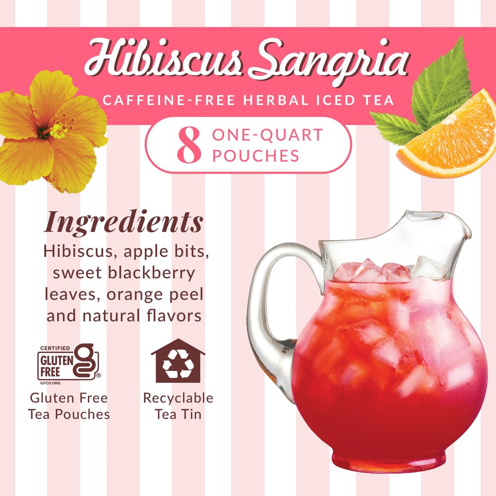 The Republic of Tea close-up of hibiscus petals highlighting bright flavor and color
