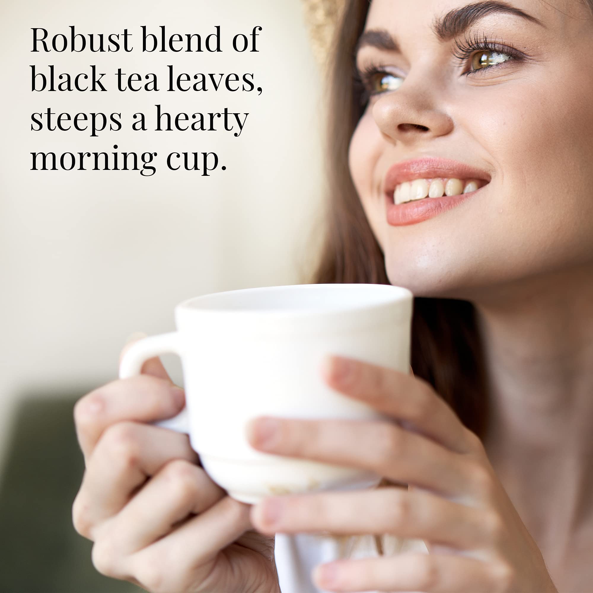 The Republic of Tea open tin with loose leaves highlighting freshness retention