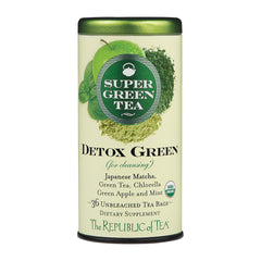 The Republic of Tea box front showing SuperGreen tea and benefits