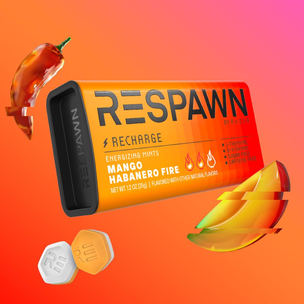 RESPAWN individually wrapped mint close-up, convenient hygiene and on-the-go sharing