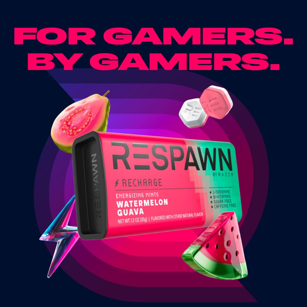 RESPAWN nutrition label close-up showing sugar-free ingredients for informed choice