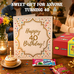 RETRO CANDY YUM contents spread displays 18 nostalgic candies for variety