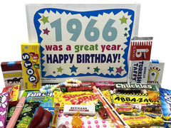 RETRO CANDY YUM front packaging showing nostalgic 1966 gift box and neat shrink wrap