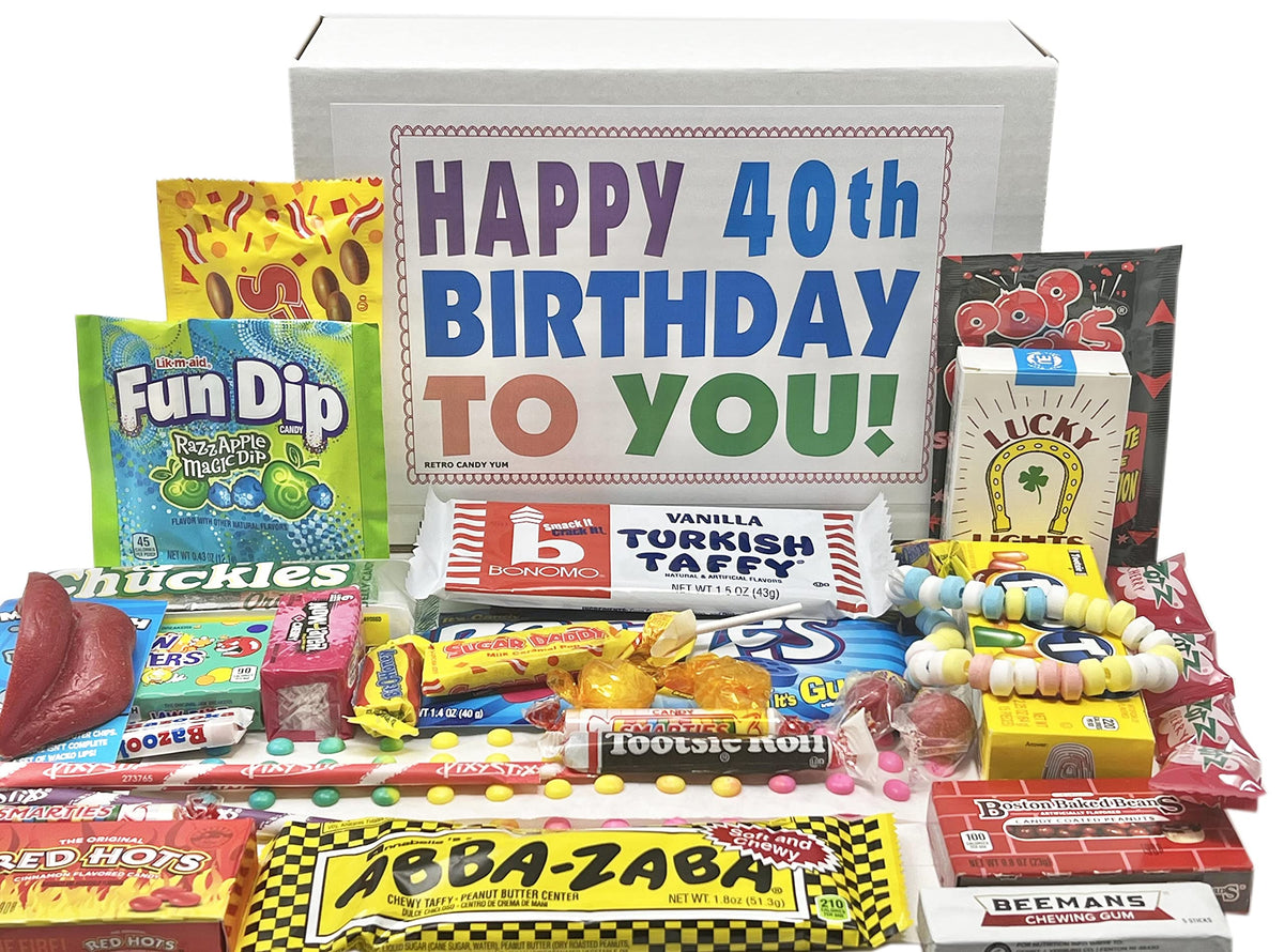 Retro Candy Yum front packaging boxed assortment, perfect nostalgic gift