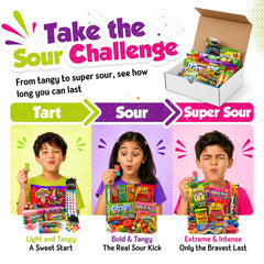 RETRO CANDY YUM ultra-sour barrel closeup highlighting extreme tart challenge