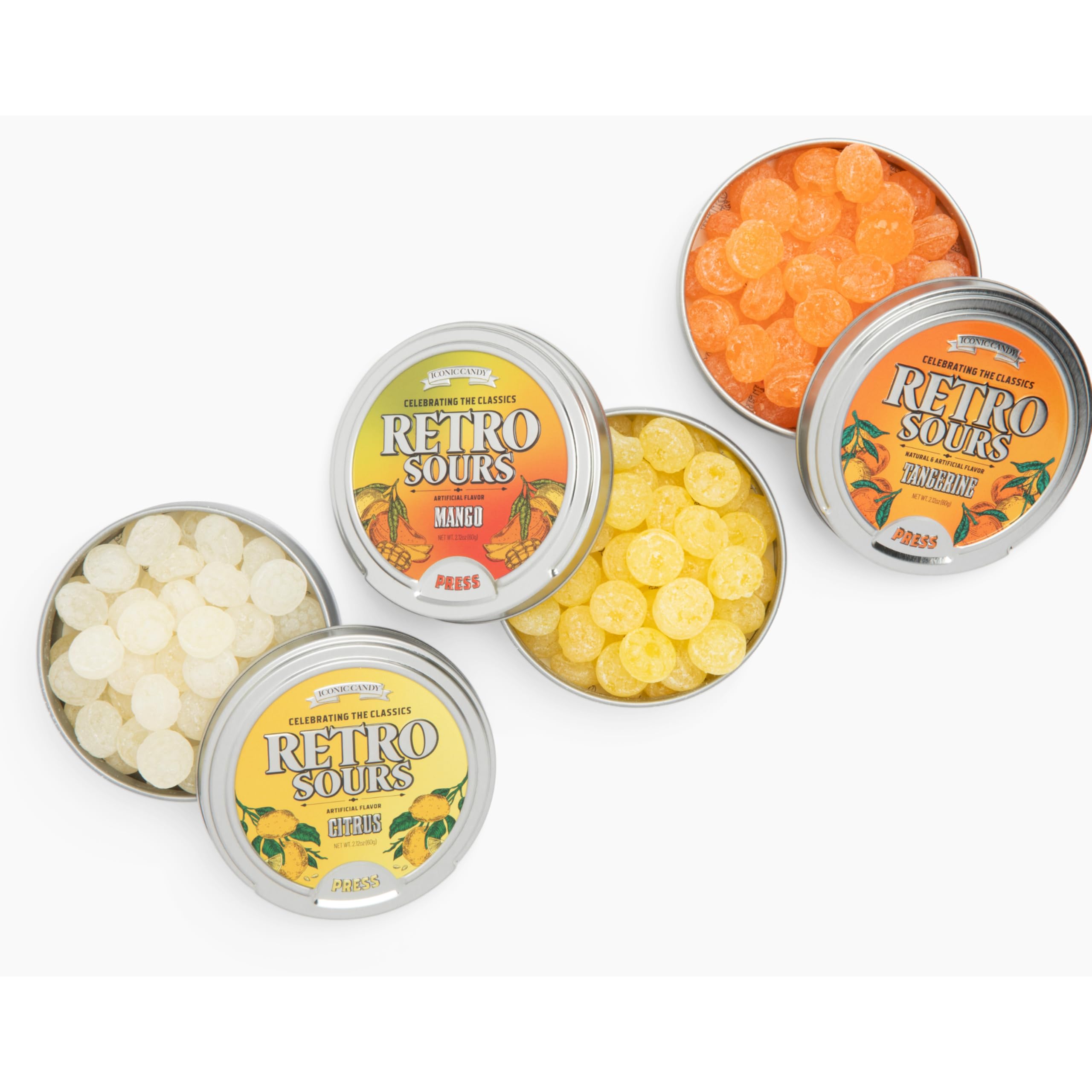 Retro Sours close-up sugar coating showcasing intense tang and texture
