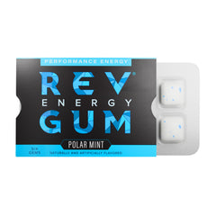 REV front packaging showing polar mint packs and branding for quick selection