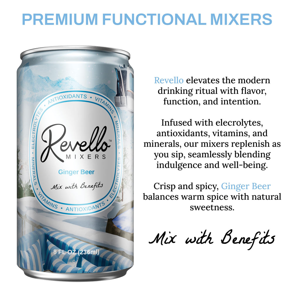 Revello Ginger Beer poured into a Moscow Mule demonstrating cocktail versatility