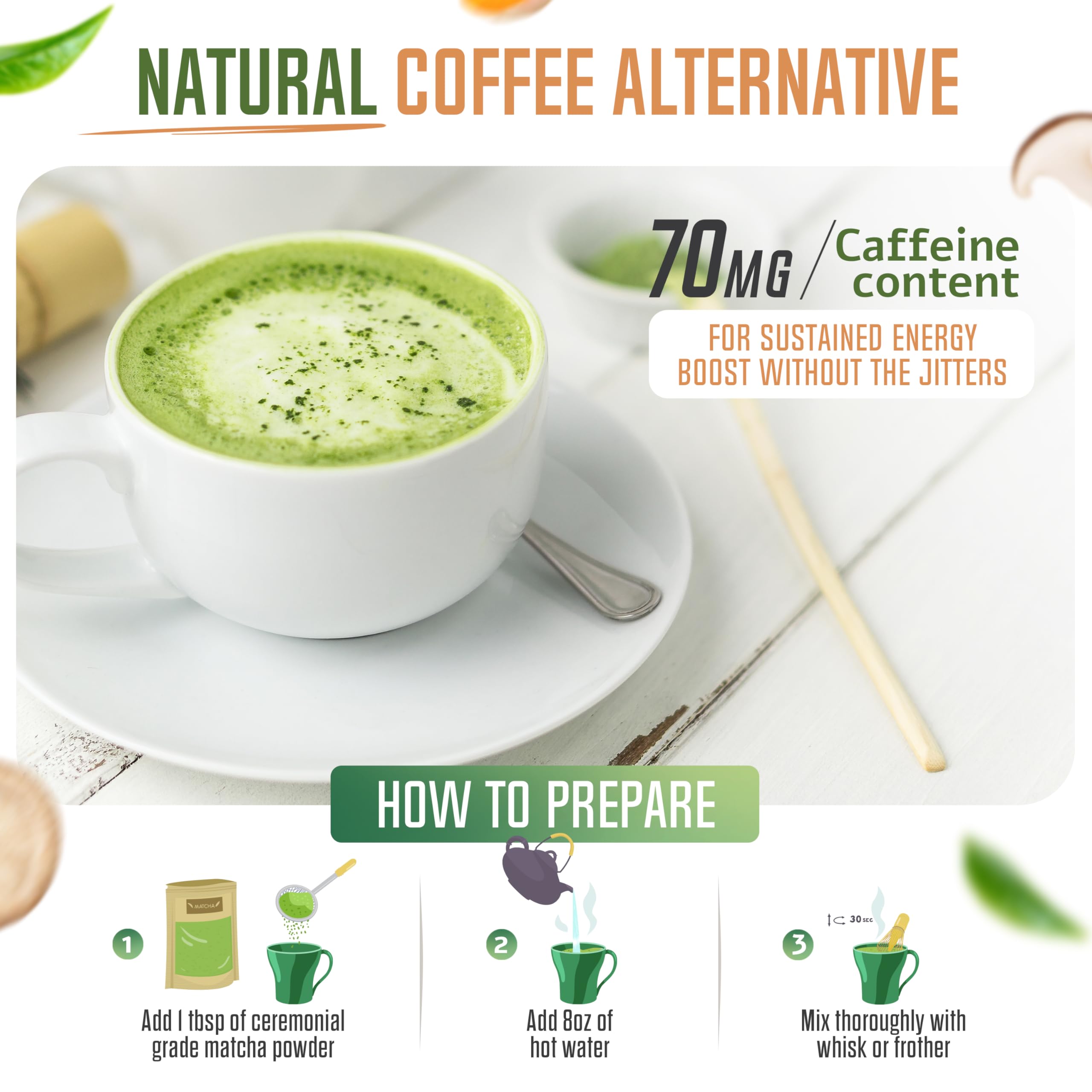 Revitealize powder close-up texture highlighting fine ceremonial matcha