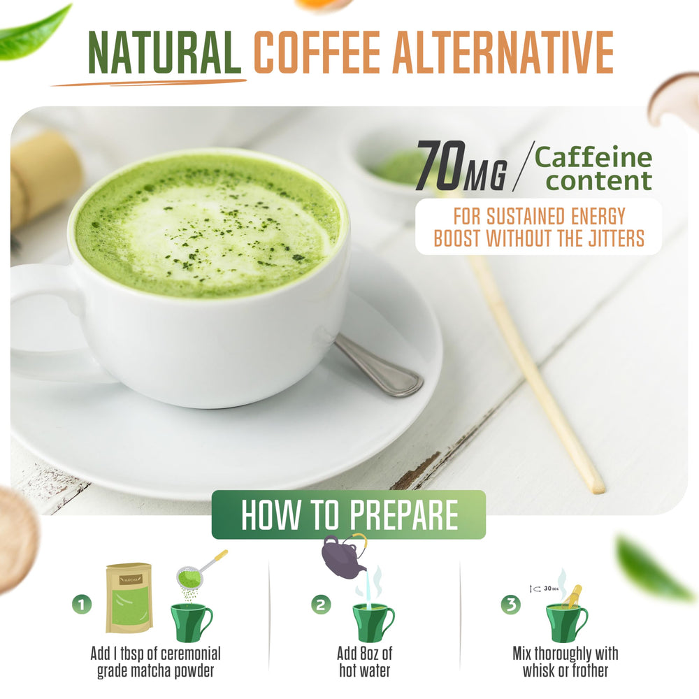 Revitealize powder close-up texture highlighting fine ceremonial matcha