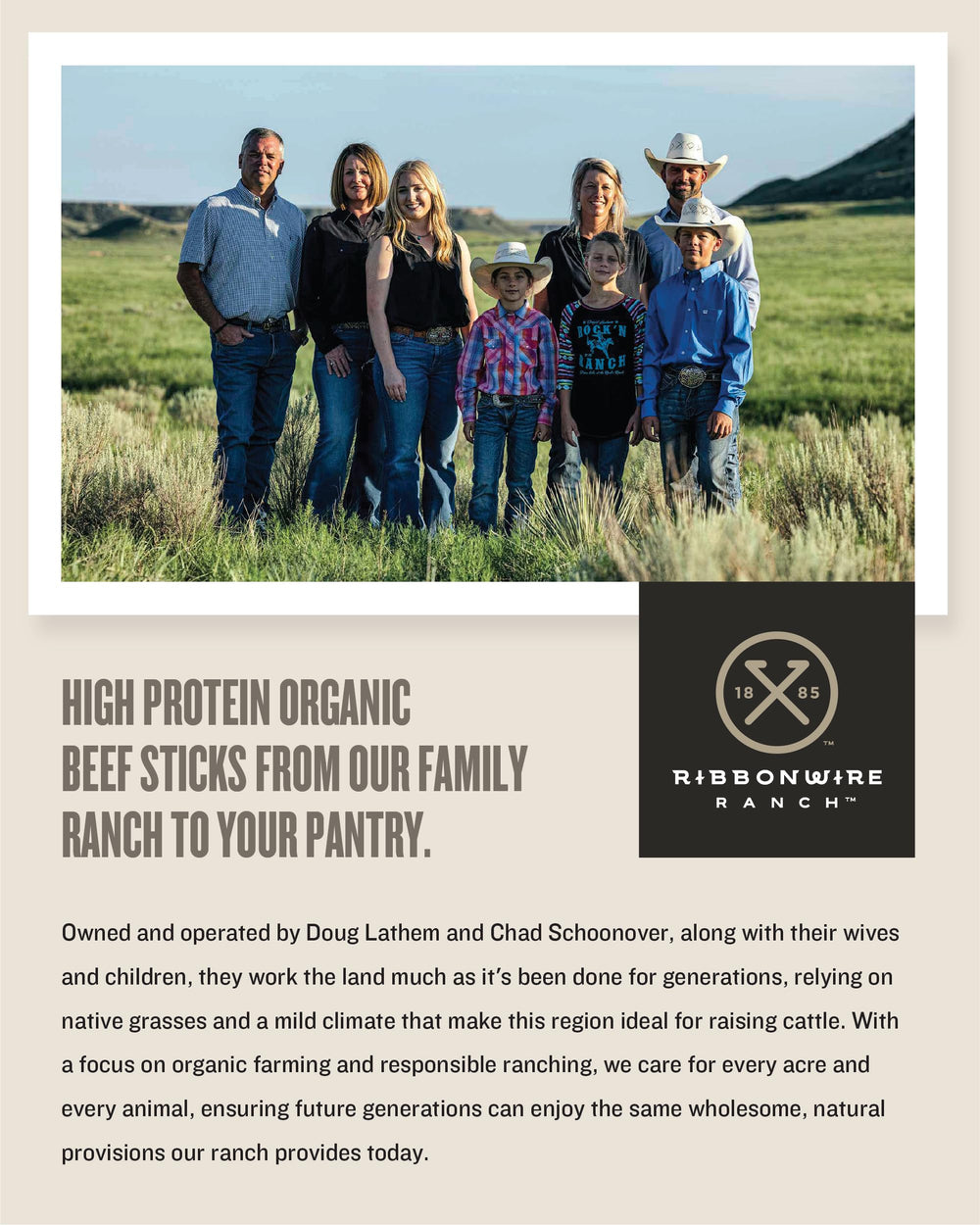 Ribbonwire Ranch ranch landscape with cattle illustrating pasture-raised traceability