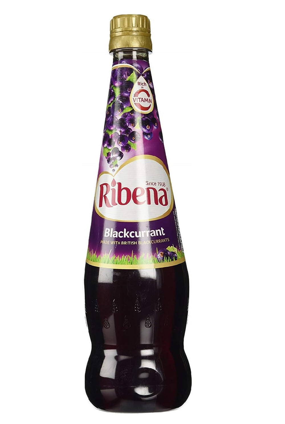 Ribena front packaging 850ml showing bottle and label for easy identification
